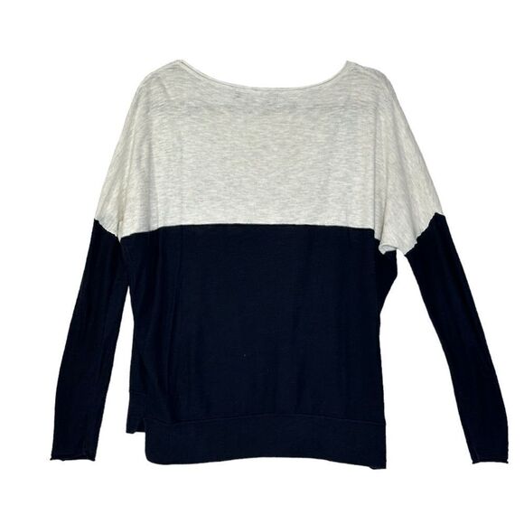 Vince Sweater Cream and Navy Color Block Sweater| Size S - Picture 4 of 7